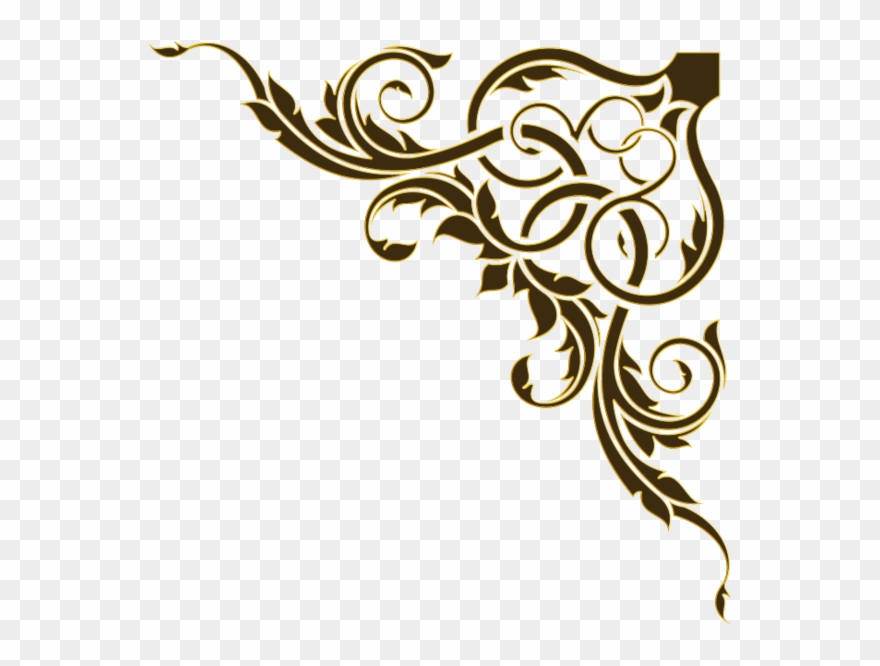 Ornement Angle Clipart Ornament Drawing Stencil - Décoration Coin De Page Png Transparent Png