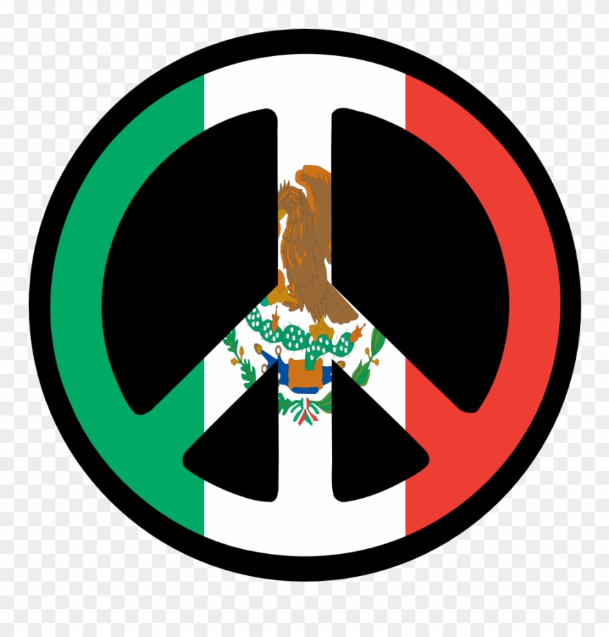 Mexican Flag Logo - Peace And Love Clipart