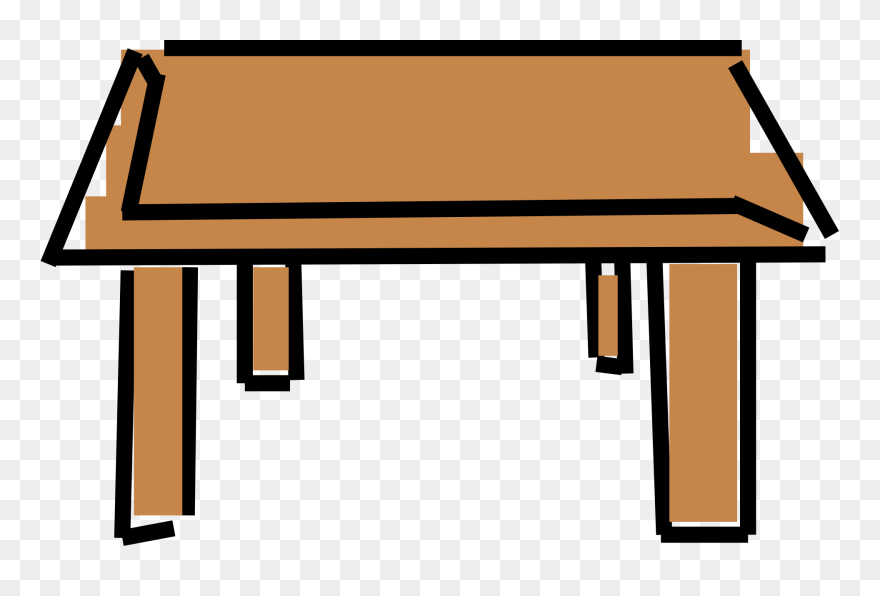 Table Clipart Cartoon - Desk Clipart - Png Download