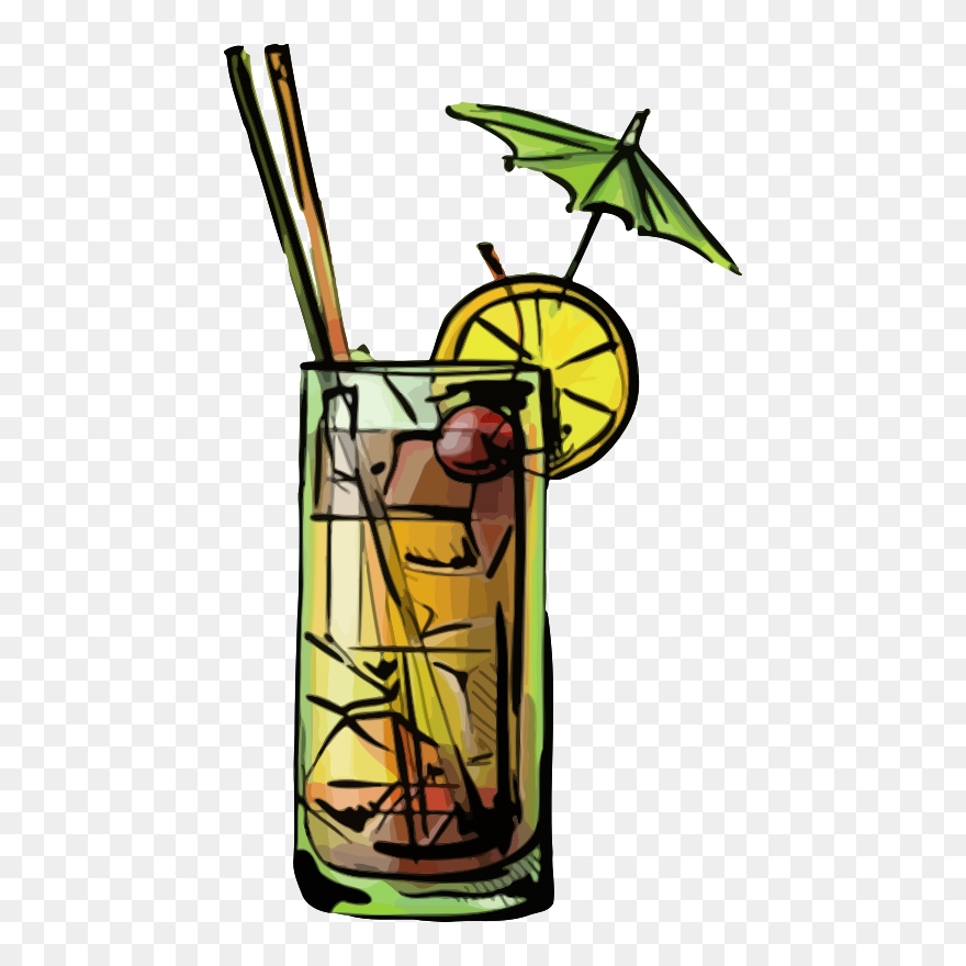 Mai Tai Cocktail Garnish Alcoholic Drink Rum - Mai Tai Cocktail Recipe Drink Picture On Stretched Clipart