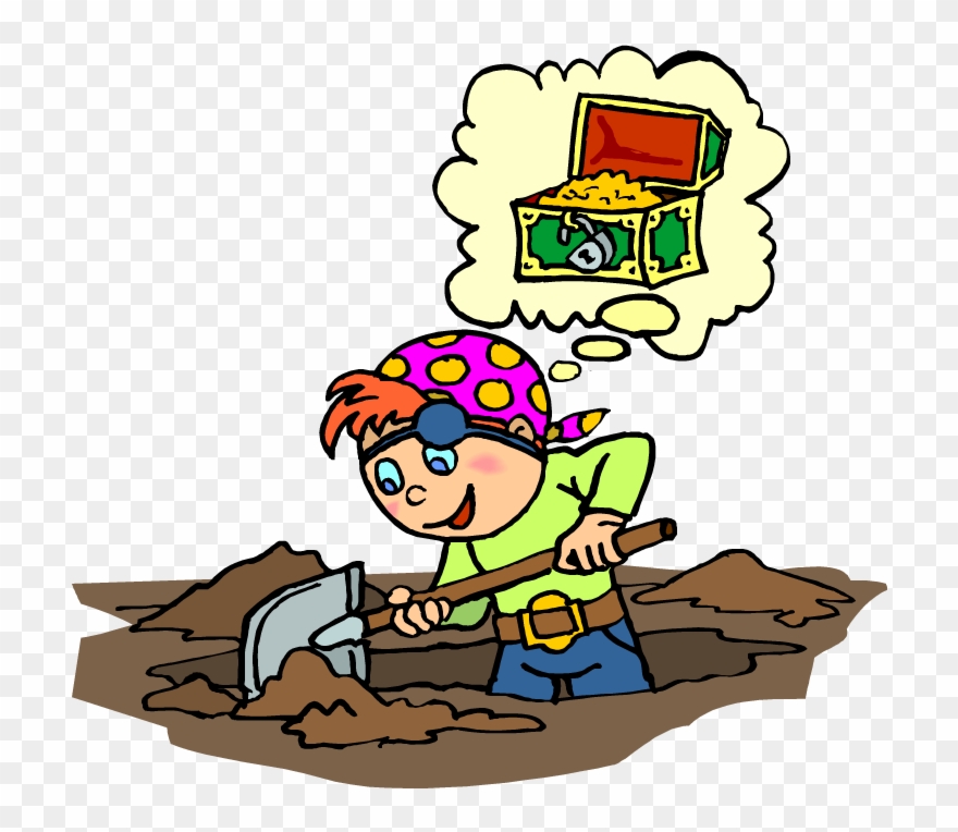 Digging For Treasure In Leviticus 14 Hoshana Rabbah - Pirate Digging For Treasure Clipart