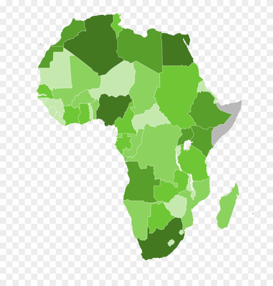 Clipart Black And White Download Atlas Vector Silhouette - Africa Map Vector Png Transparent Png
