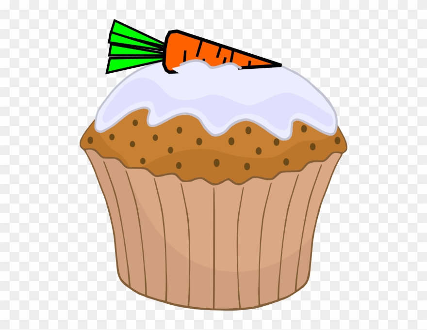 Free Stock Muffin Clip Art At - Carrot Cake Cupcakes Clipart - Png Download