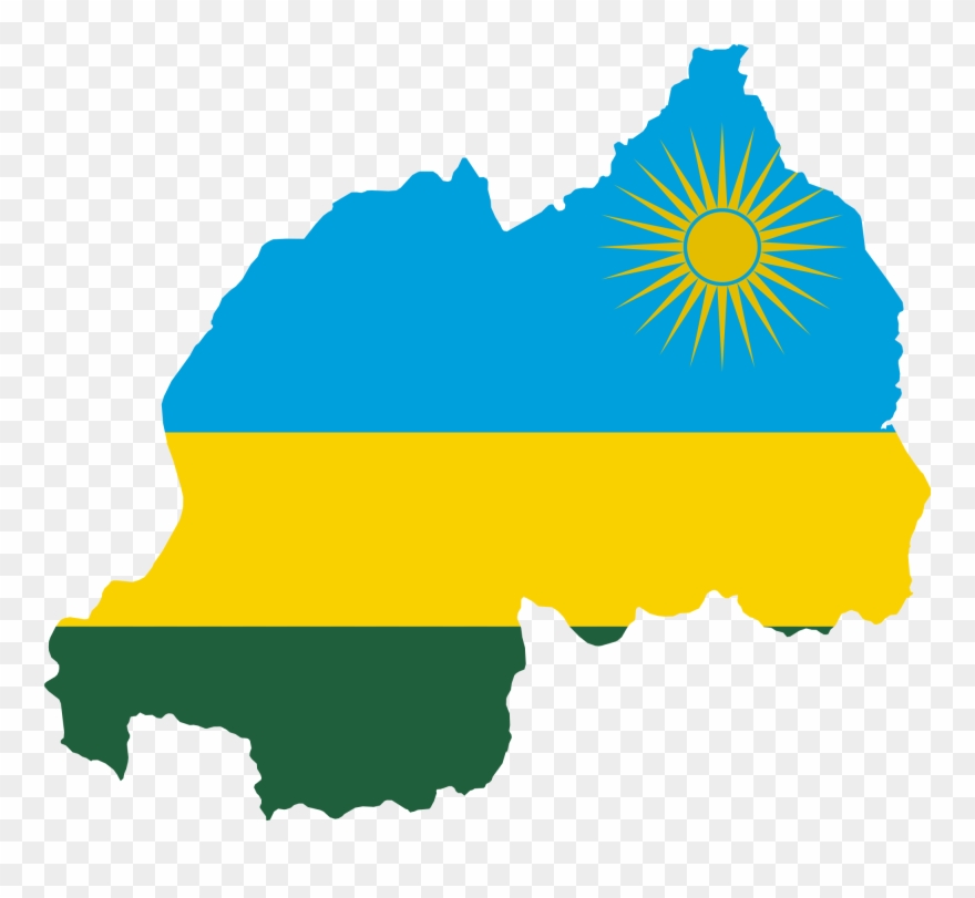 Popular Images - Rwanda Flag Map Clipart