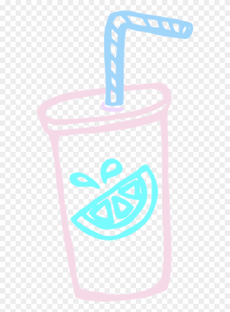 Lemonade Juice Cup Straw Drink Juice - Blue Lemonade Juice Clip Art - Png Download