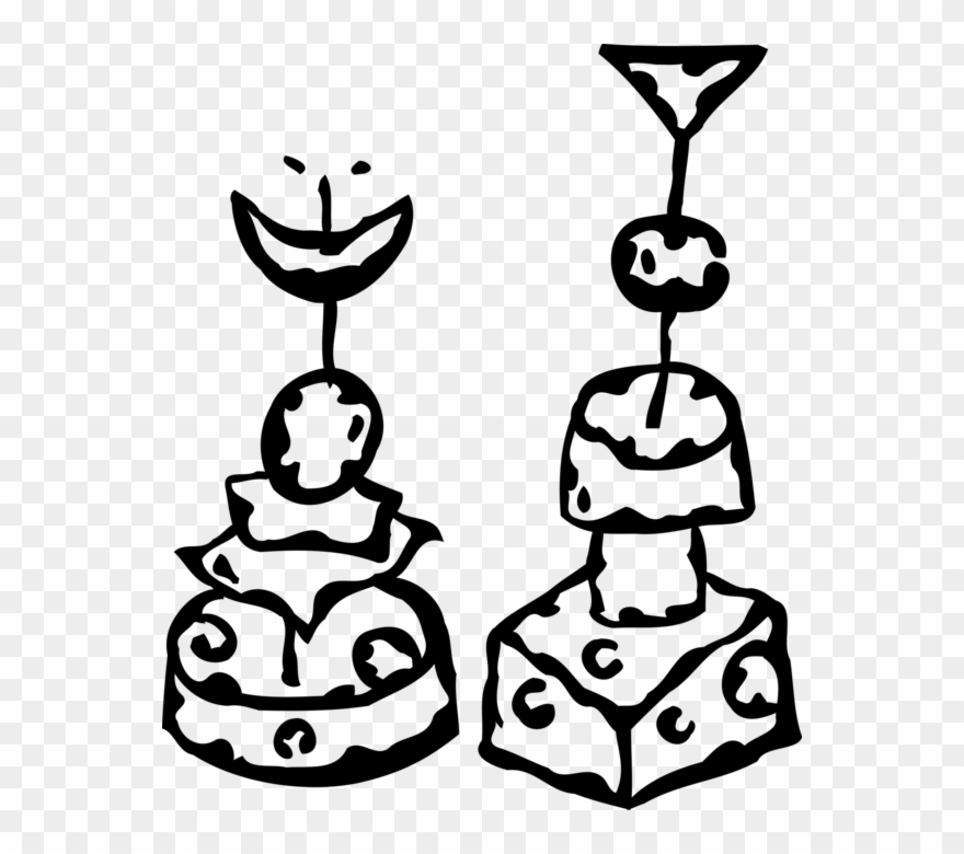 Image Free Stock Appetizers Clipart Black And White Hors D Oeuvre