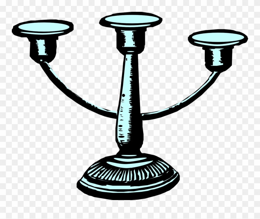 Candle Holder Coloring Pages Clipart