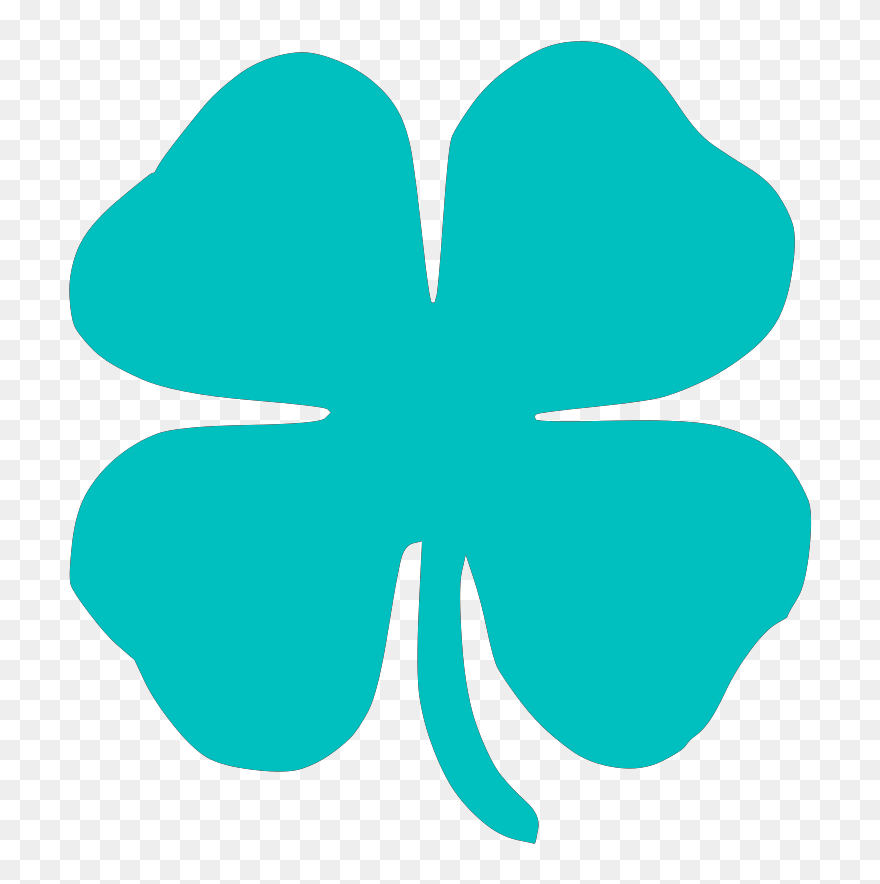 Vector Free Download 4 Leaf Clover Clipart - Four Leaf Clover Blue Png Transparent Png