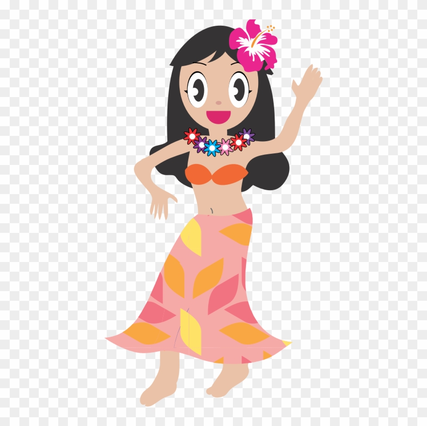 Medium Image - Hula Girl Hawaii Clip Art Free - Png Download