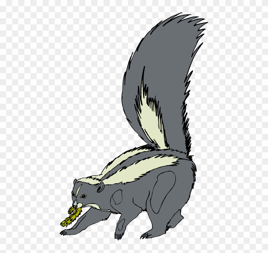 Skunk Clip Art - Skunk Painting Transparent Png