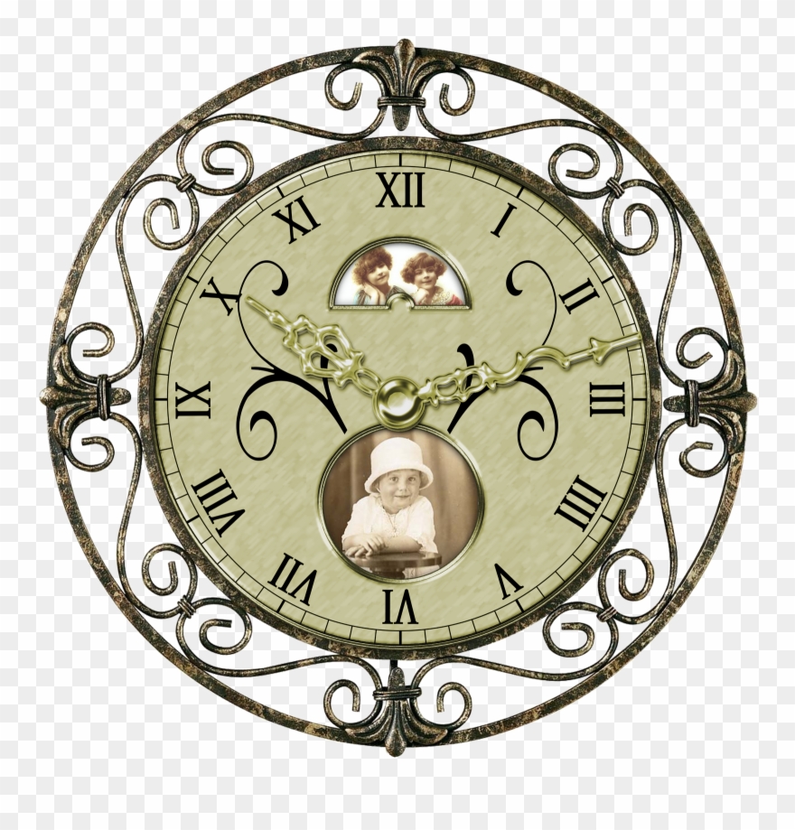 Antique Clock Clip Art N4 - Transparent Vintage Clock Png