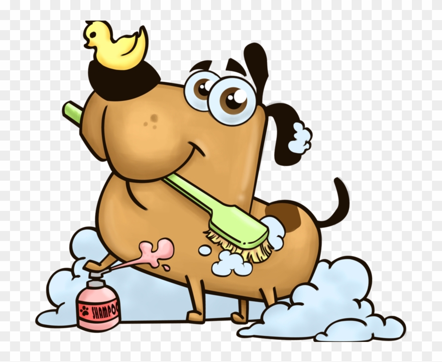 Make Your Dirty Dog Come Cleanleave Us With The Mess - Cartoon Clipart