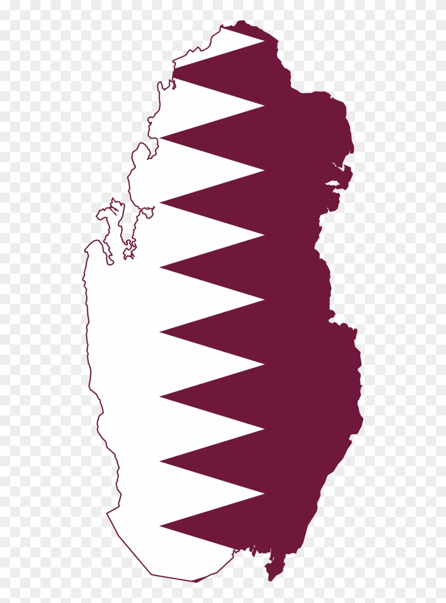Antarctica Clipart - Qatar Flag Map - Png Download