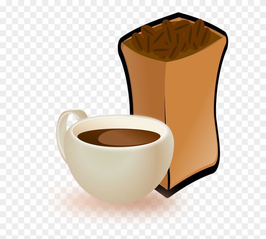 Ceramic Clipart Hot Drink - Coffee Beans Clip Art - Png Download