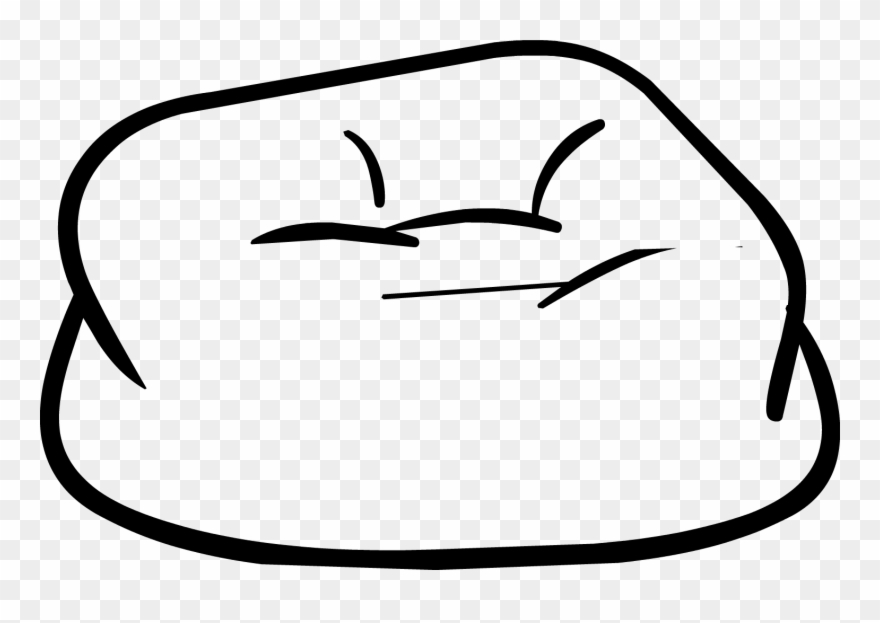 Graphic Black And White Image Custom Furniture Beanbag - Bean Bag Clipart - Png Download