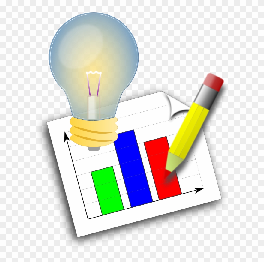 A Light Bulb Over A Bar Chart - Project Clipart Png Transparent Png