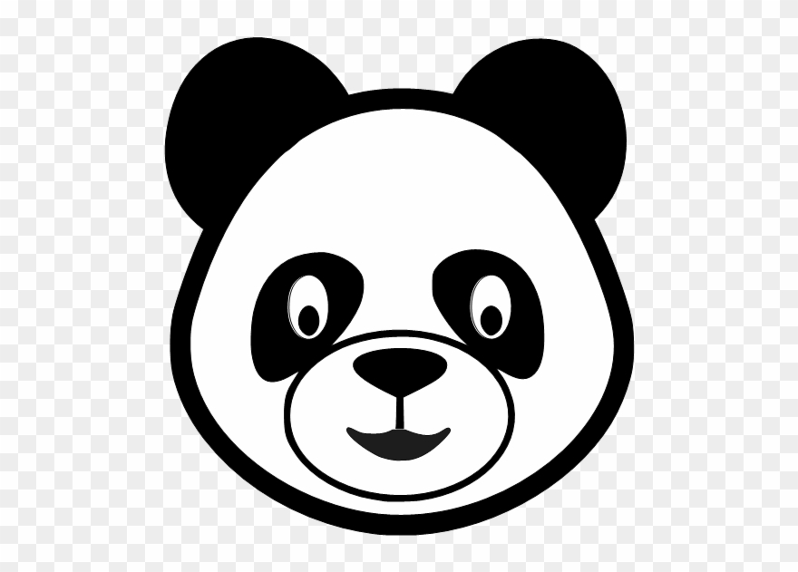 Panda Bear Head Clipart - Png Download
