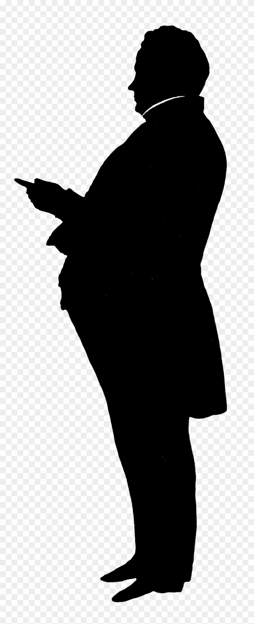 Jazz Dancer Silhouette Clip Art At Getdrawings - Full Body Man Profile Silhouette - Png Download