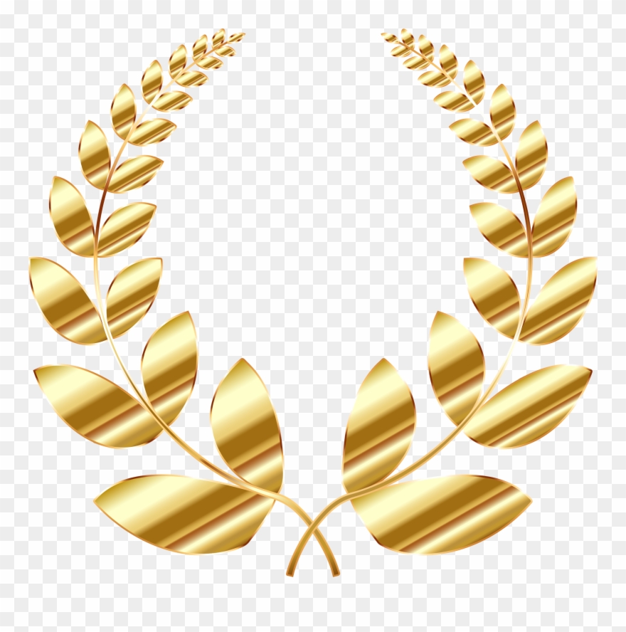 Computer Icons Laurel Wreath Crown Leaf - Golden Laurel Wreath Transparent Clipart