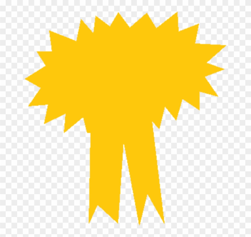 Ribbon Award Prize Rosette Medal - #1 Award Ribbon Clipart - Png Download