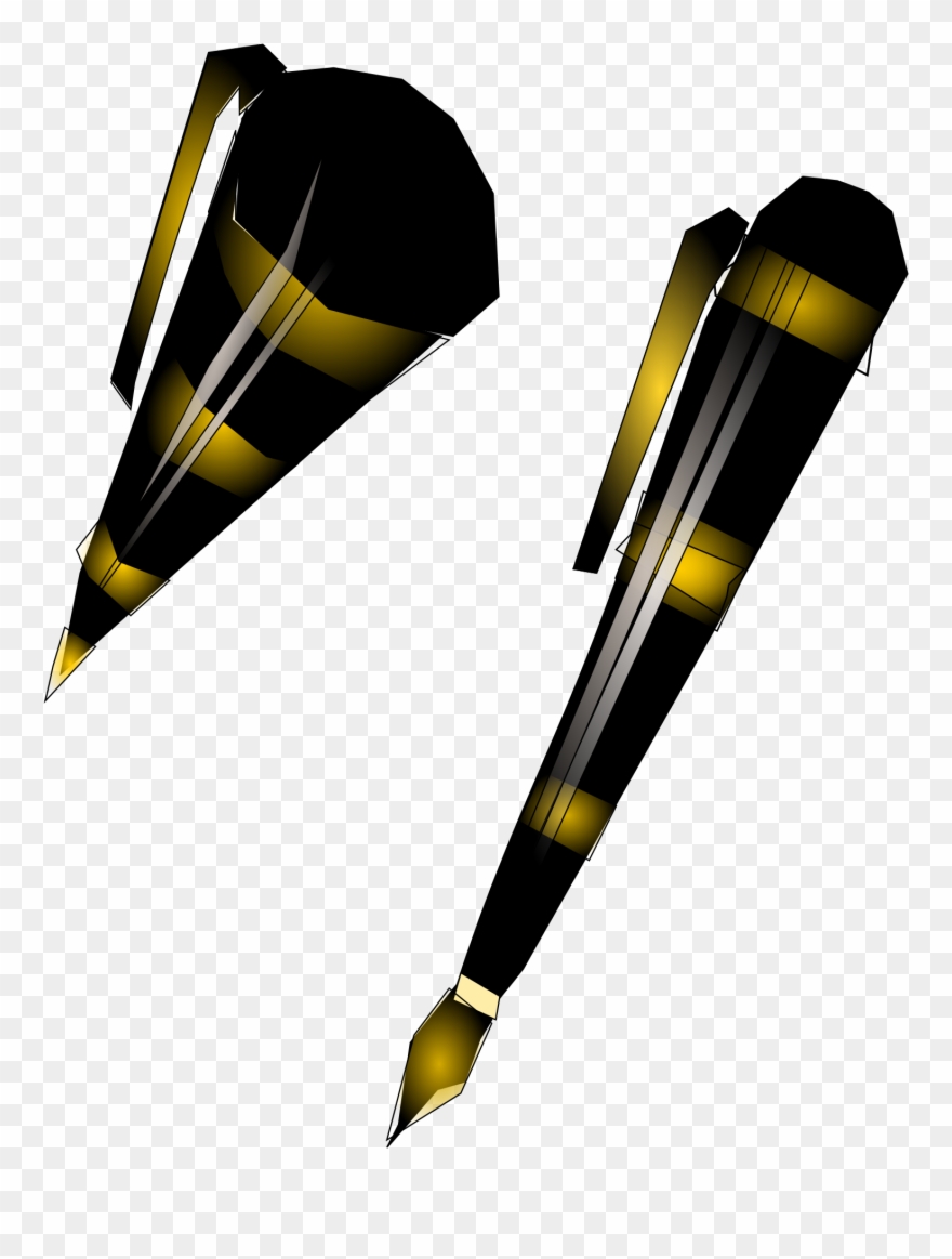 Two Antique Pens Vector File - Vector Graphics Clipart