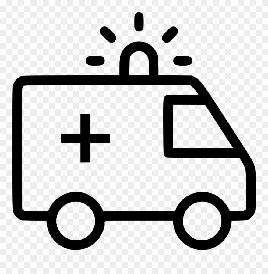 Ambulance Clipart Line Drawing - Ambulance Icon - Png Download