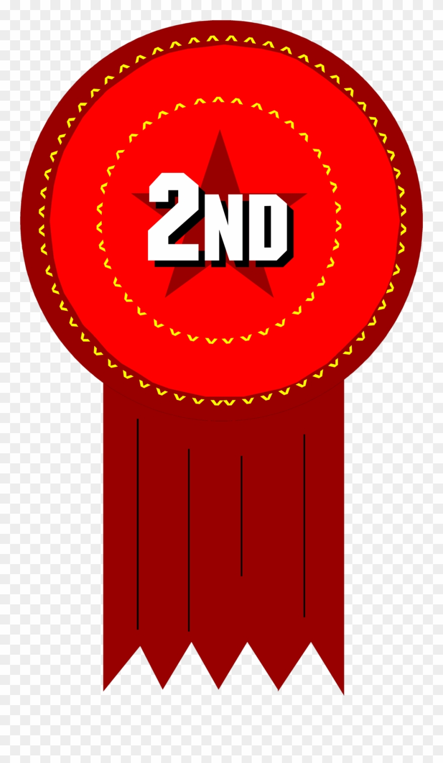 Award Transparent Illustration Picture Stock - Second Place Ribbon Clip Art - Png Download