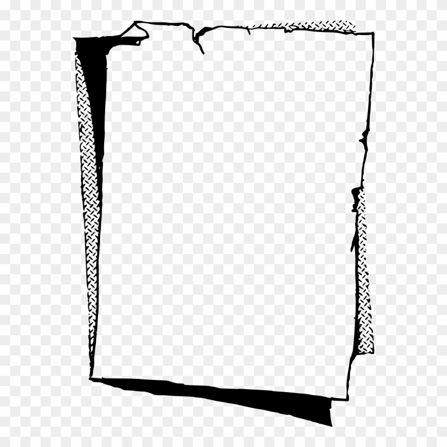 Free Old Paper Frame - Paper Frames Black And White Clipart
