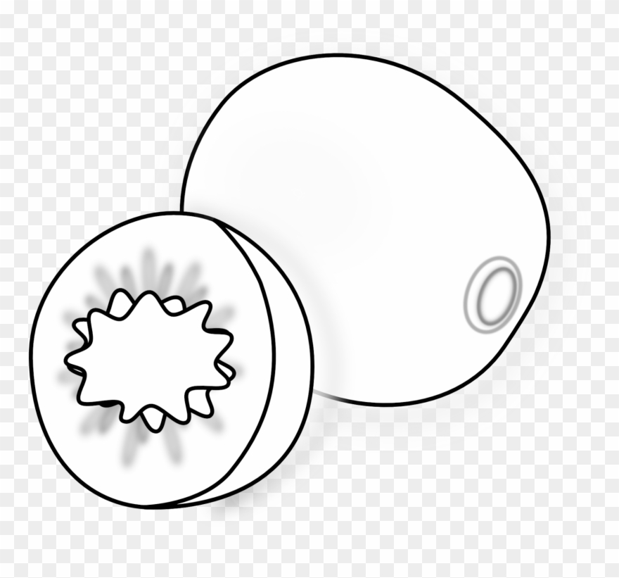 Kiwi - Kiwi Clipart Black And White - Png Download