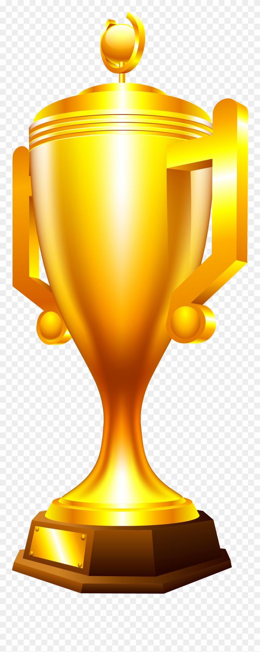 Transparent Trophy Clipart Transparent - Golden Football Cup Png