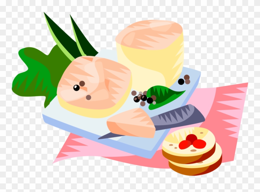 French Cuisine Foie Gras Vector Image Illustration - Foie Gras Clipart - Png Download