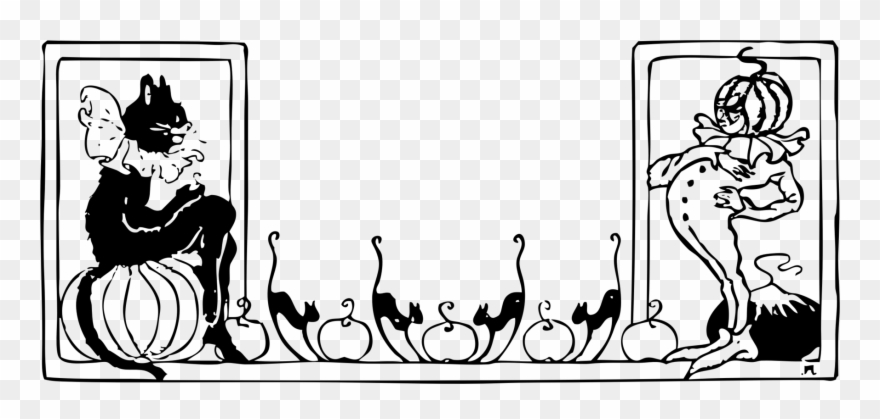 Cat Line Art Drawing Download Cartoon - Black Cat Clip Art - Png Download