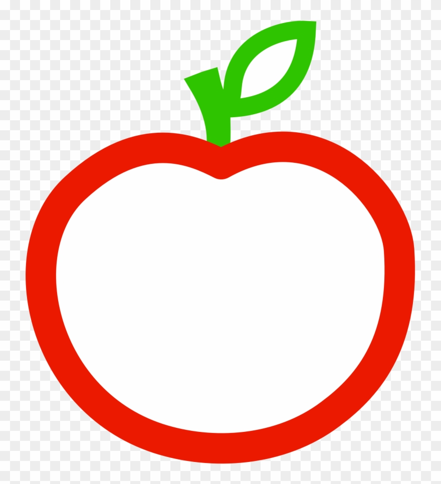 Transparent Download Black And White Clipart Apple - Red Apple Fruit Vector - Png Download
