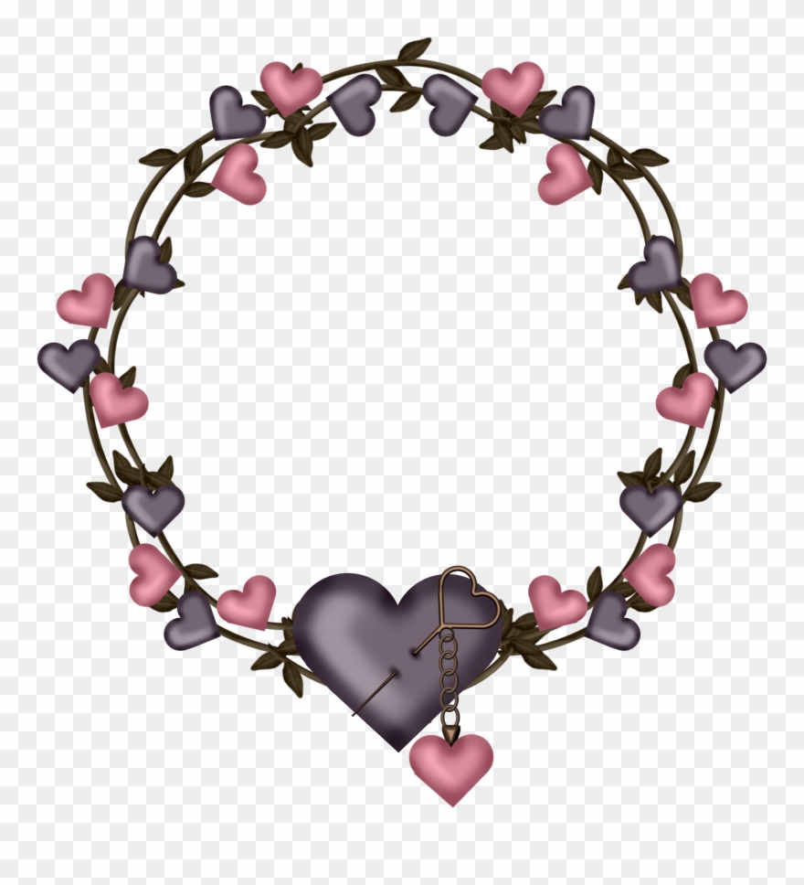 Just Married - Border Bulat Bunga Png Clipart