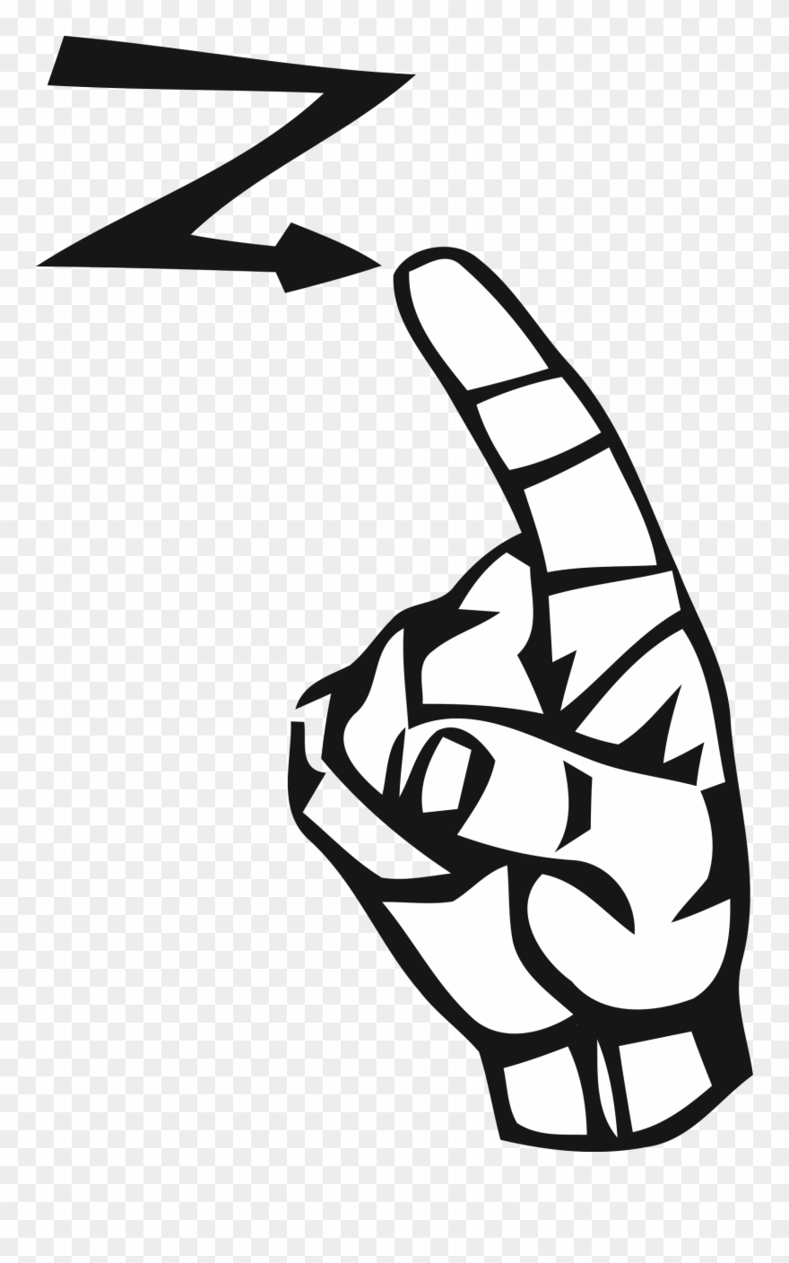American Sign Language British Sign Language - Z En Lenguaje De Señas Clipart