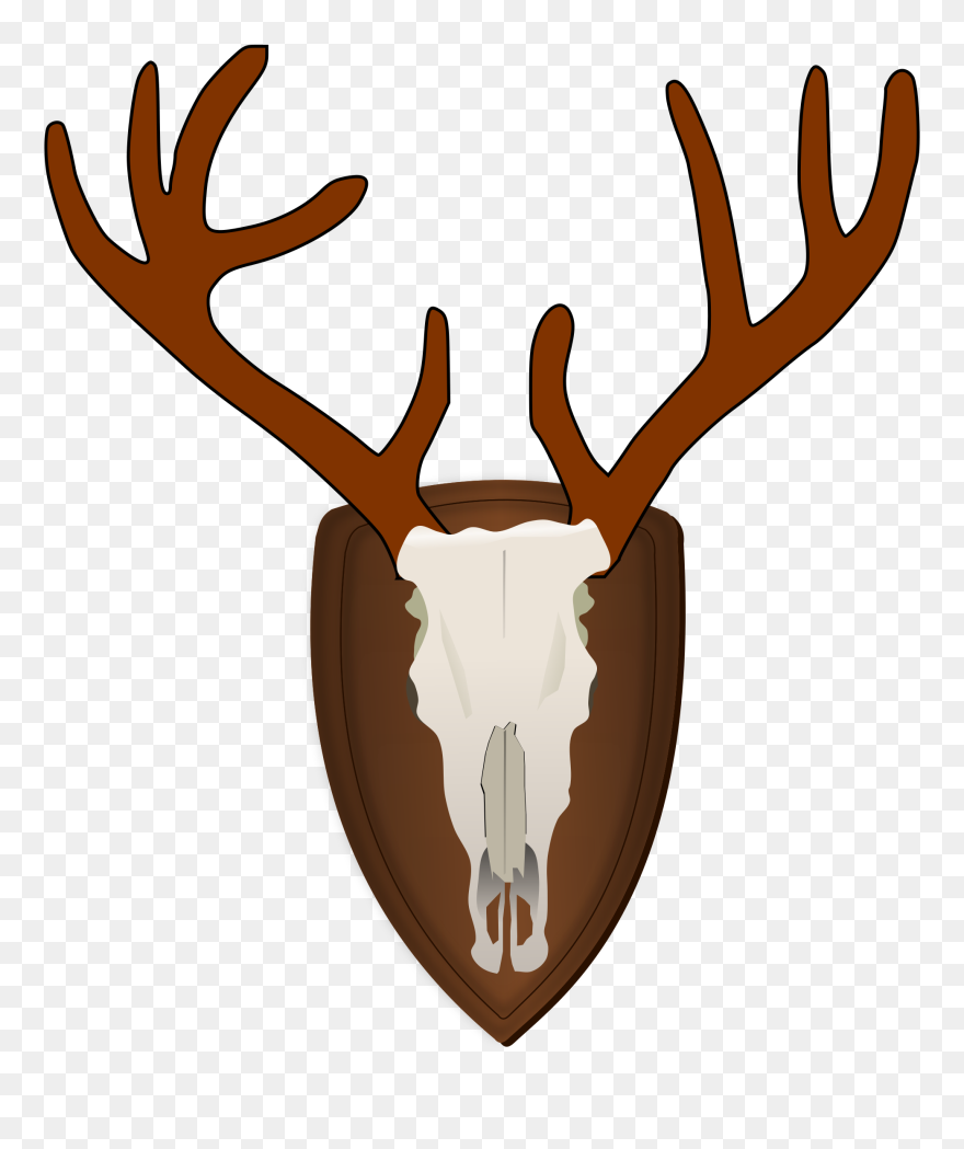 Deer Hunting Trophy Hunting - Horns Hunting Trophy Silhouette Clipart