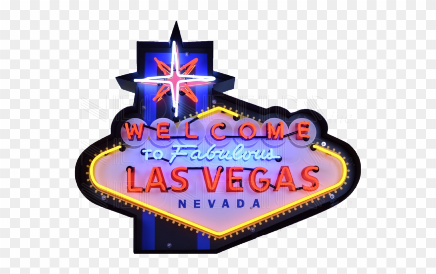 Welcome To Fabulous Las Vegas Neon Sign In Shaped Steel - Welcome To Las Vegas Sign Clipart
