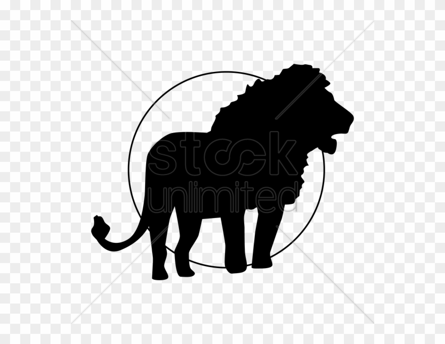 Silhouette Clipart Lion Cat Clip Art - Silhouette - Png Download