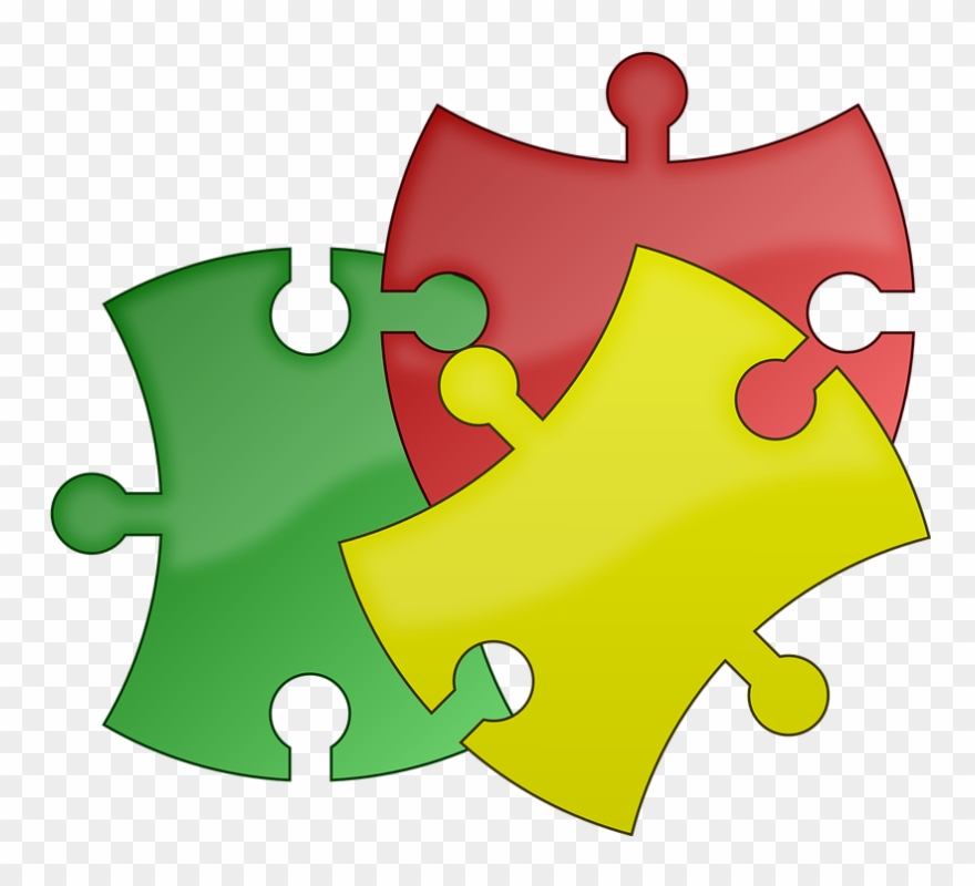 Jigsaw Puzzle 2 Clip Art Download - 3 Piezas De Rompecabezas - Png Download