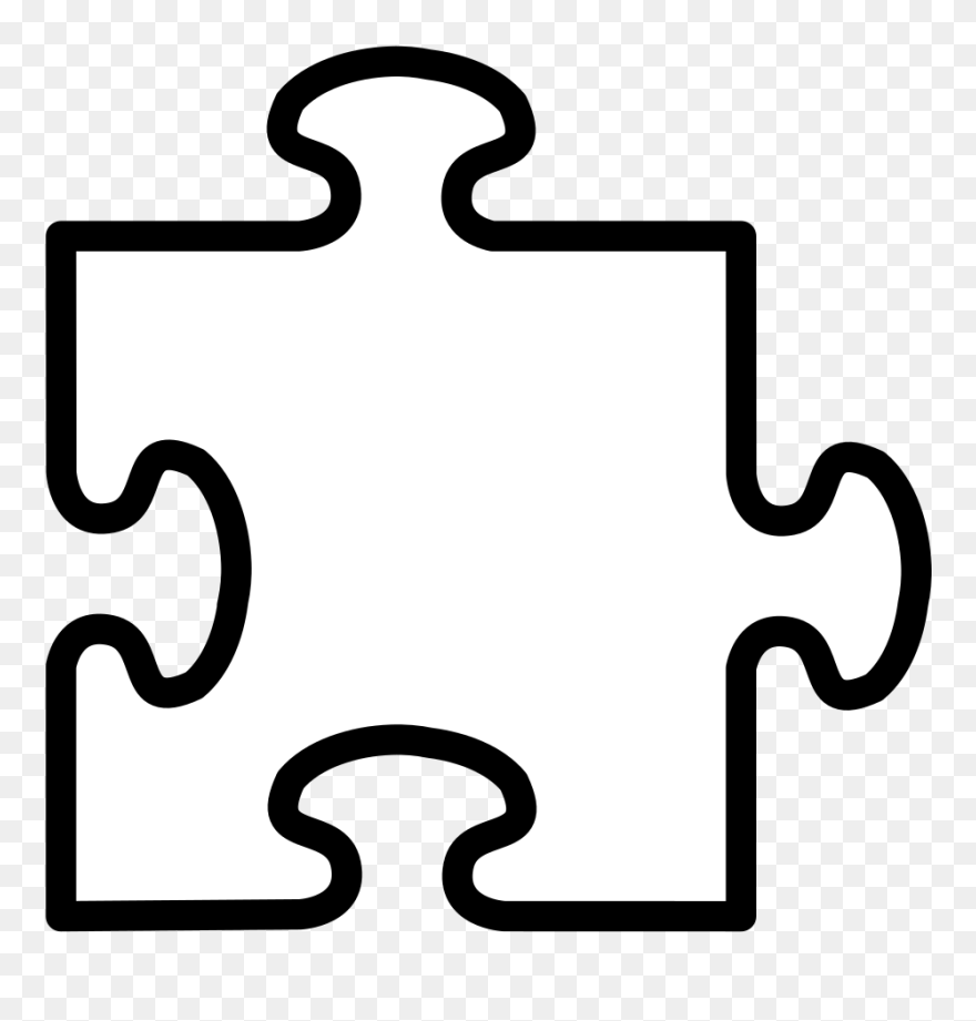 Puzzle Clipart Black And White - Png Download