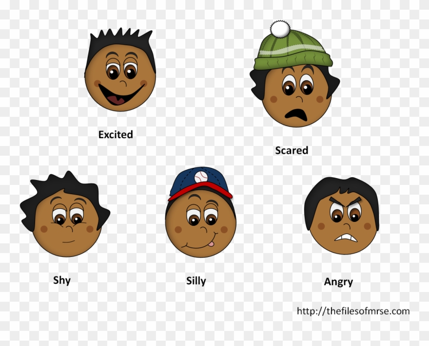 Boy Feeling Cards - Emotion Clipart