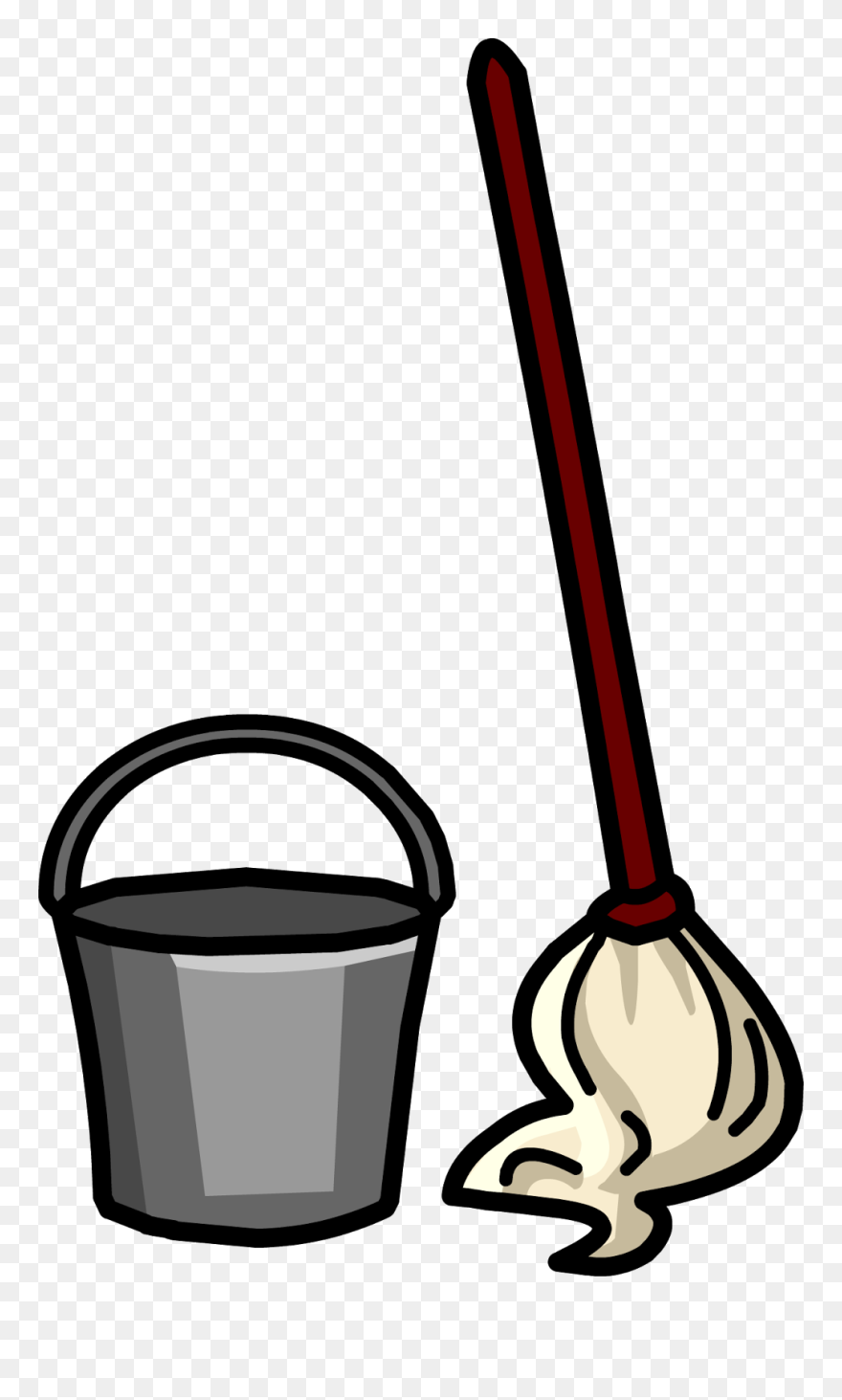 Free Mop Clip Art Bucket Broom Pic - Mop Bucket Clip Art - Png Download