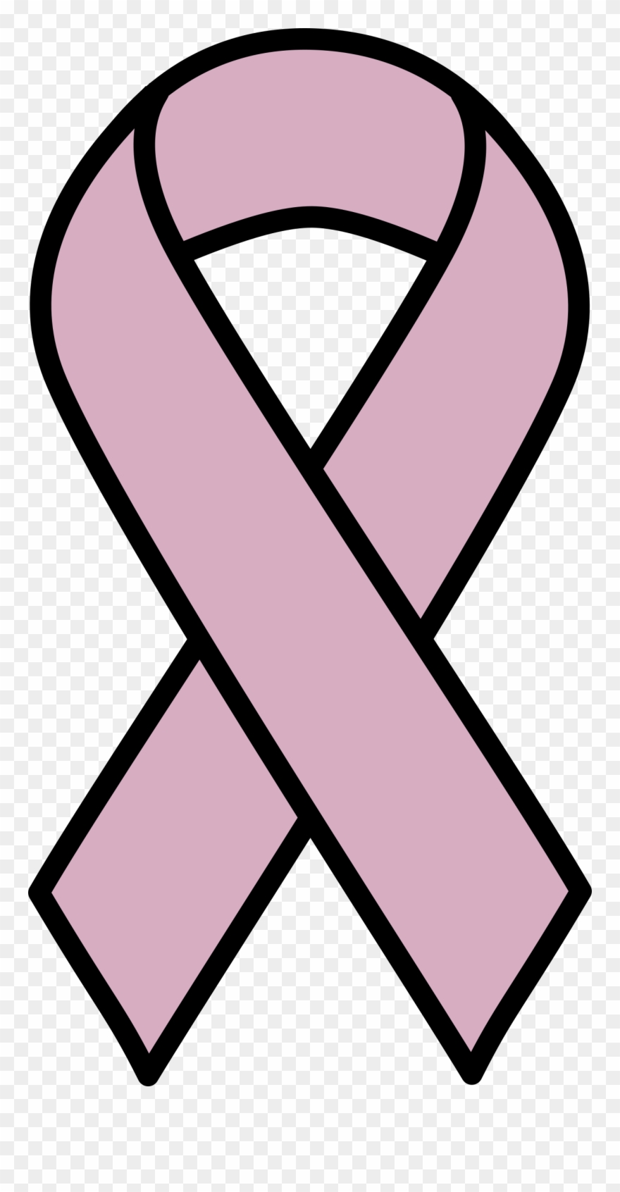 Lavender Cancer Ribbon Clip Art 101 Clip Art - Outline Breast Cancer Ribbon - Png Download