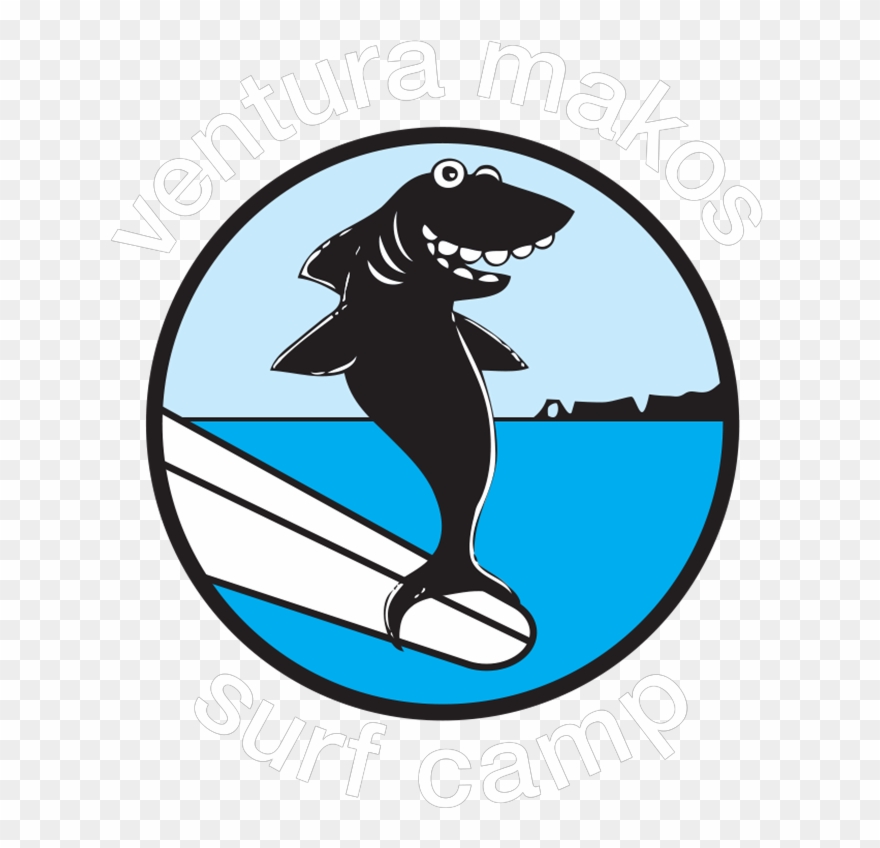 Vm Shark Art - Cartoon Shark Surfer Transparent Clipart