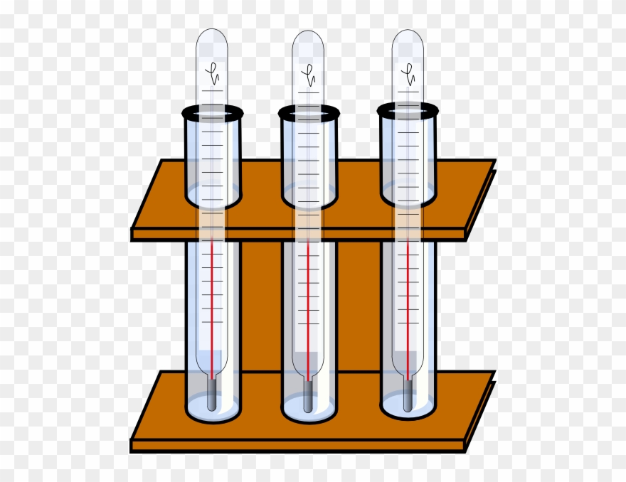 Test Tubes Clipart Beaker Laboratory Clip Art - Test Tube With Thermometer - Png Download