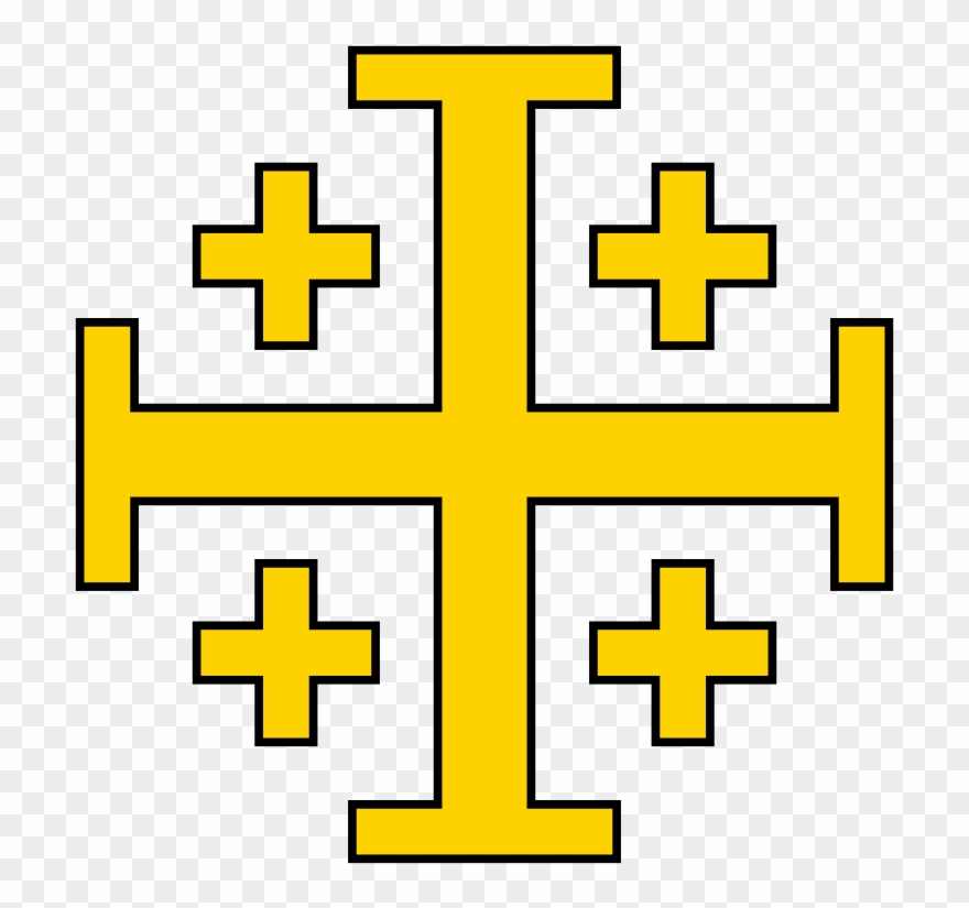 Coa Illustration Cross Potent Jerusalem - Clip Art - Png Download