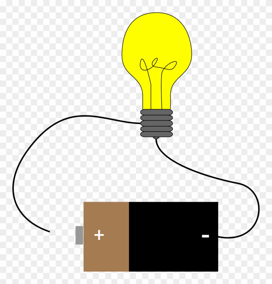 Bulb Clipart Electric Current - Electric Circuit Light Bulb - Png Download