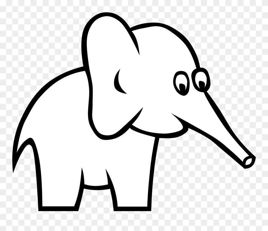 Clip Art Clipart Coloring Book Colouring Coloring Book - Elephant Clip Art - Png Download