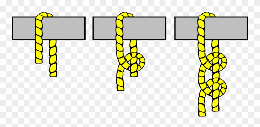 Round Turn And Two Half-hitches Half Hitch Knot Rope - 2 Half Hitches Clipart