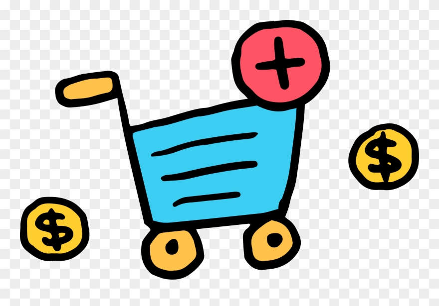 Shopping Blue Transprent Png - Compras Dibujo Png Clipart